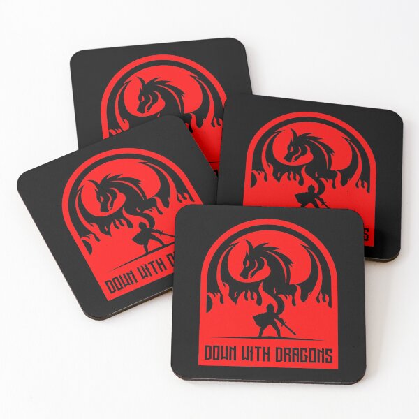 Item preview, Down With Dragons Logo in Flames Red designed and sold by MonstersofRoll.