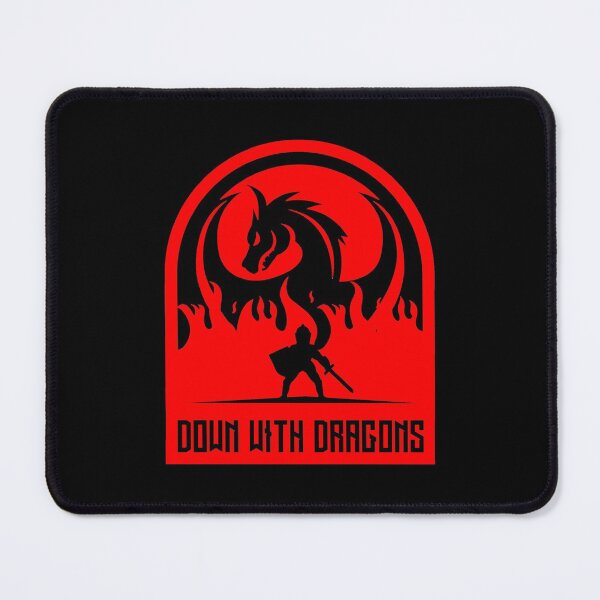 Item preview, Down With Dragons Logo in Flames Red designed and sold by MonstersofRoll.