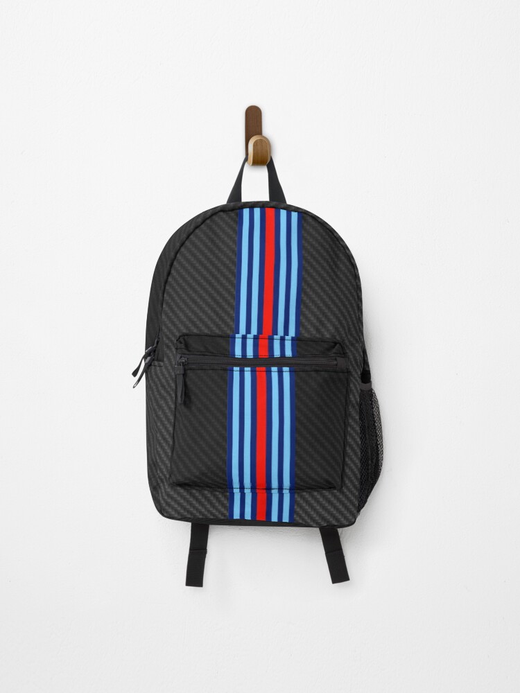 Thumbnail 1 of 3, Backpack, Carbon Fiber Martini Racing Stripes designed and sold by JeffReding.