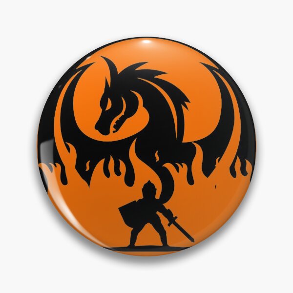 Item preview, Down With Dragons Logo in Flames Orange designed and sold by MonstersofRoll.