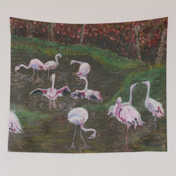 Item preview, Flamingos in the Lake District designed and sold by LymphomaLass.