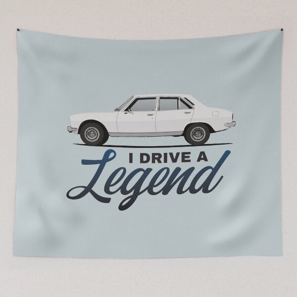 Item preview, I drive a legend - 504 sedan - white designed and sold by knappidesign.
