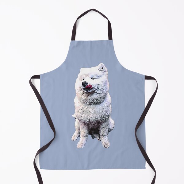 Item preview, Samoyed Cute White Dog Licking Face designed and sold by Elarex.