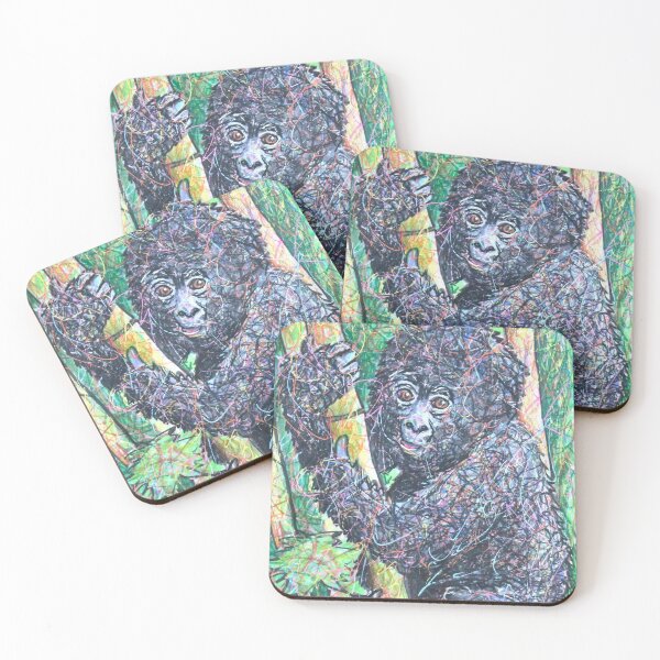 Item preview, Baby Gorilla Art for Kids designed and sold by Kitslam Art.