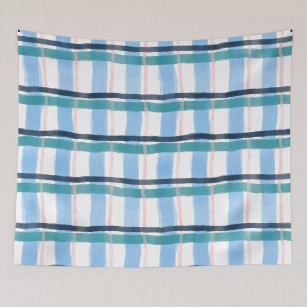 Item preview, Watercolor Plaid - Blue, Green, Pink and Navy designed and sold by fancyashell.