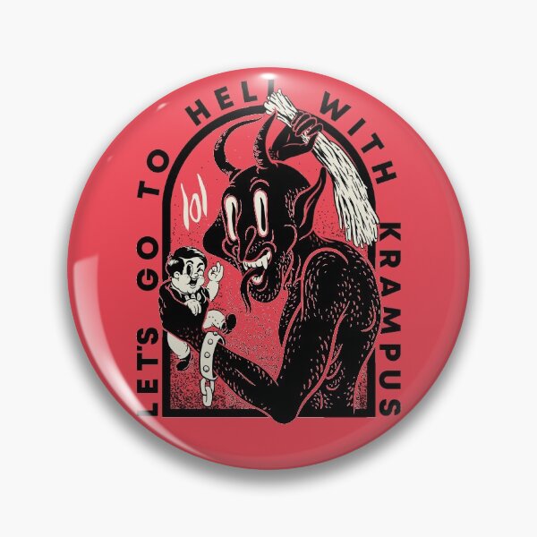 Item preview, Krampus - Lets go to Hell with Krampus | Krampusnacht Xmas Devil Occult Meme Evil Santa Memes Austrian Naughty Bad Children Antisanta Funny LOL Christmas Ugly Holiday Sweaters Funny New Year 2022 designed and sold by Any Color Designs.