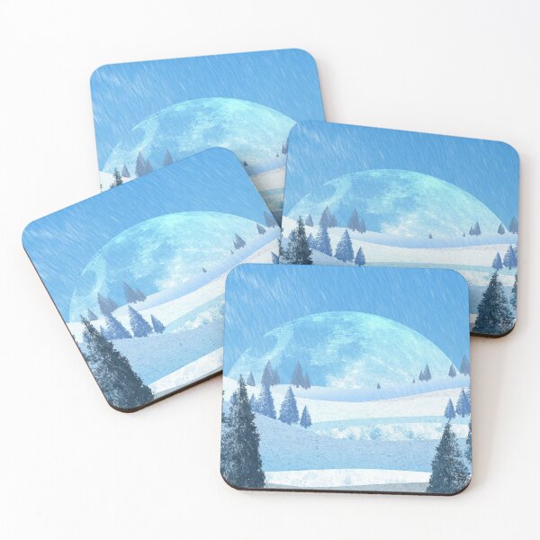 Item preview, Christmas in the forest on a full moon designed and sold by cesartorresart.