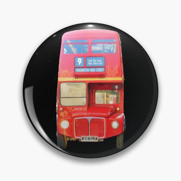 Item preview, Red London Bus black background designed and sold by Haloproductions.