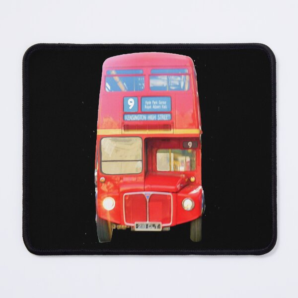 Item preview, Red London Bus black background designed and sold by Haloproductions.