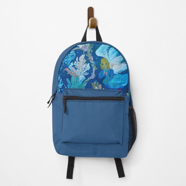 Item preview, Blue Angel and Flowers Painting designed and sold by worldways.