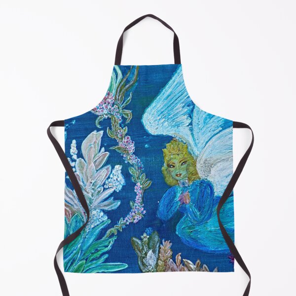 Item preview, Blue Angel and Flowers Painting designed and sold by worldways.