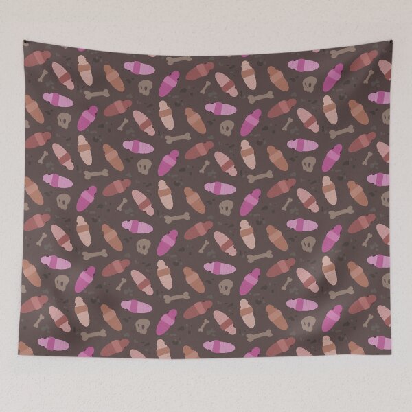 Item preview, Worms - Pink - Scattered in Dirt designed and sold by Risky Beetle.