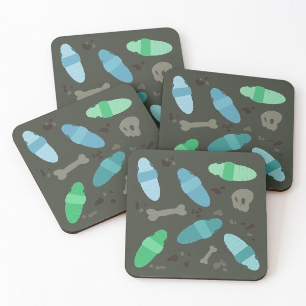 Item preview, Worms - Blue / Green - Scattered in Dirt designed and sold by Risky Beetle.