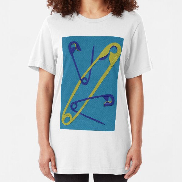 Safey Pin #13 Slim Fit T-Shirt