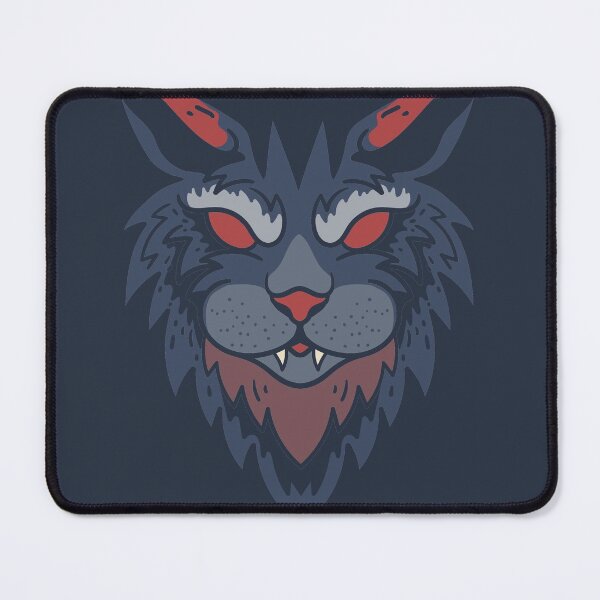 Item preview, angry face cat with red eyes designed and sold by COLORS STORE.