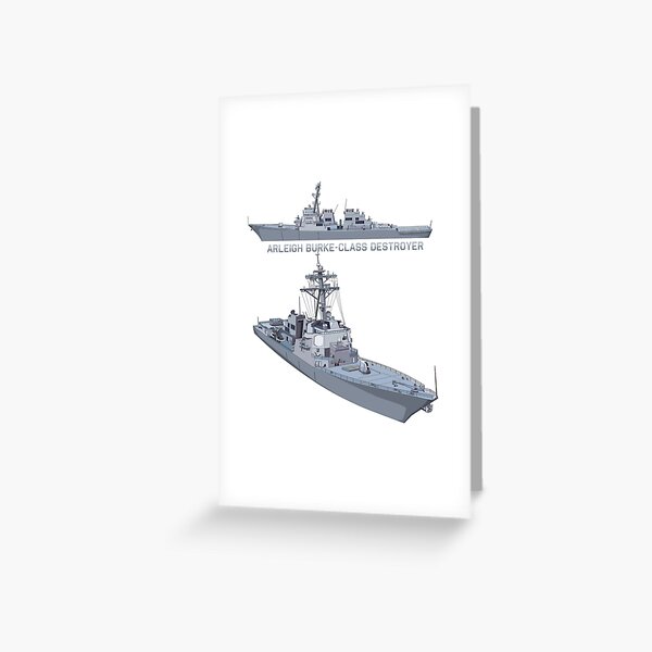 Arleigh Burke Class Destroyer Ship Diagrams T Greeting Card By Battlefield Redbubble