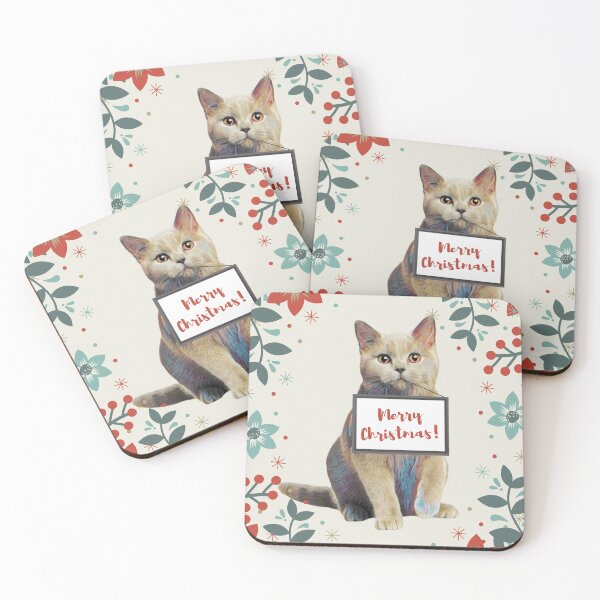 Item preview, Christmas British Shorthair cat designed and sold by AnnaAndVibes.