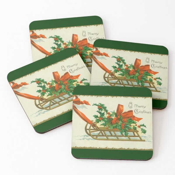 Item preview, A Merry Christmas. (Sled with holly) by Ellen Clapsaddle designed and sold by Amanda1775.