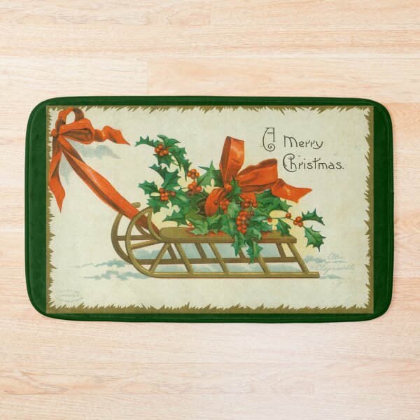 Item preview, A Merry Christmas. (Sled with holly) by Ellen Clapsaddle designed and sold by Amanda1775.