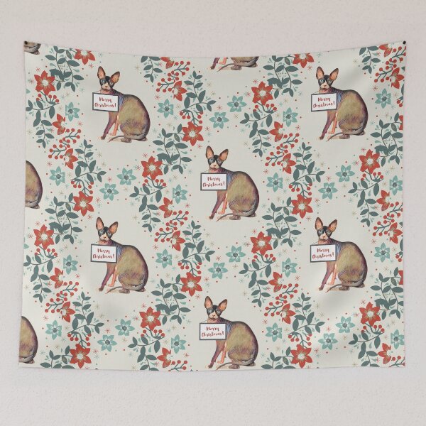Item preview, Christmas Sphynx cat designed and sold by AnnaAndVibes.