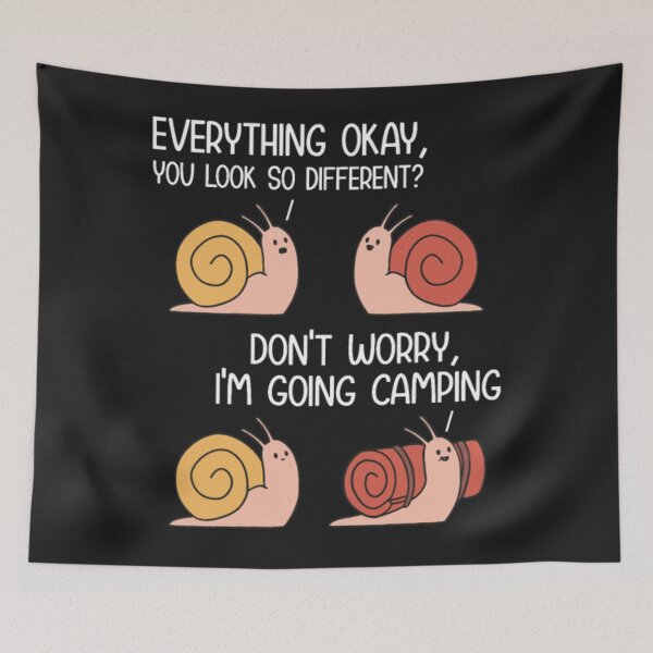 Item preview, Camping Snails Funny Hiking designed and sold by StarcyWol.