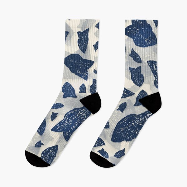 Item preview, Blue Begonia Leaves floral vintage pattern designed and sold by cesartorresart.