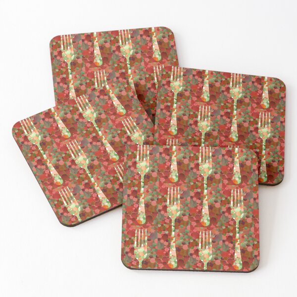 Item preview, Whimsical Kitchen Art Decor In Red And Green - Fork  designed and sold by Sharon Cummings Art.