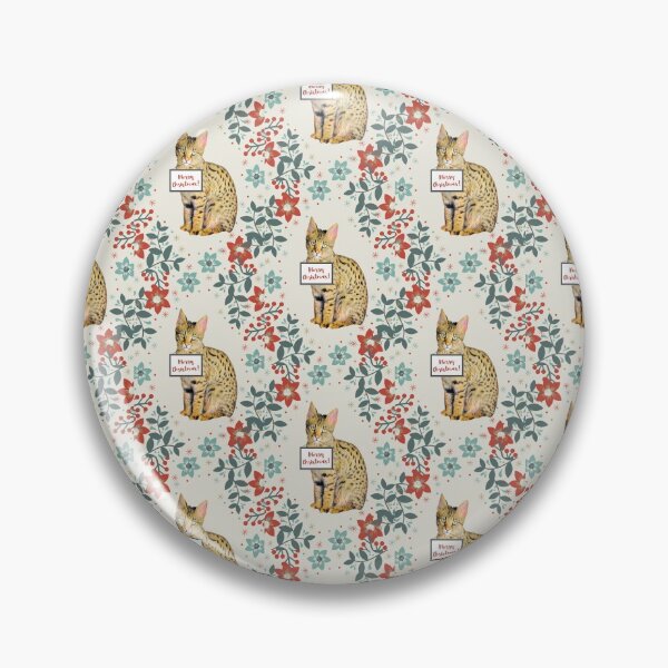 Item preview, Christmas Savannah cat designed and sold by AnnaAndVibes.