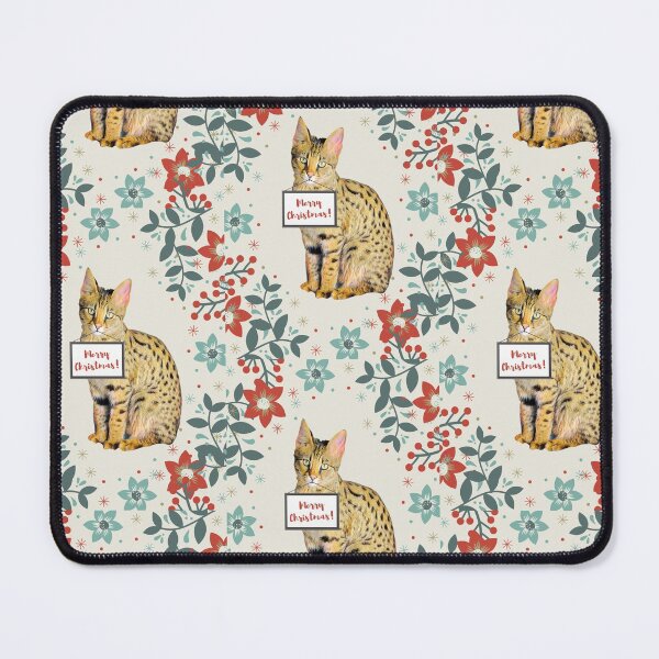 Item preview, Christmas Savannah cat designed and sold by AnnaAndVibes.