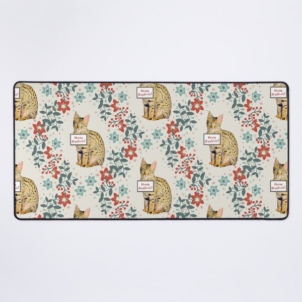 Item preview, Christmas Savannah cat designed and sold by AnnaAndVibes.