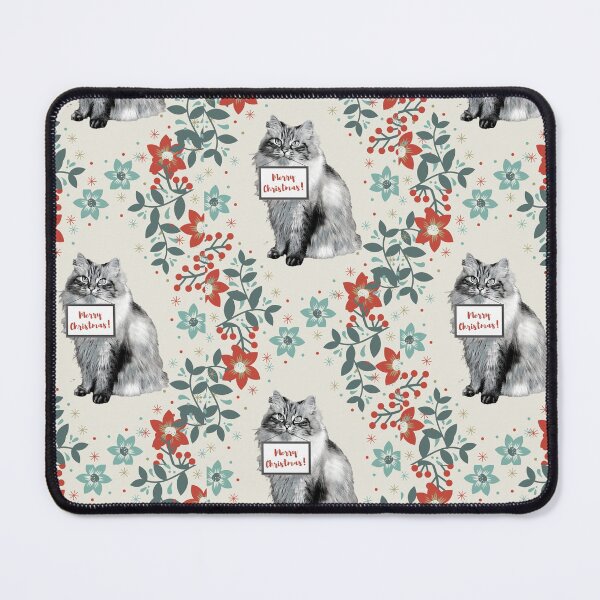 Item preview, Christmas Siberian cat designed and sold by AnnaAndVibes.