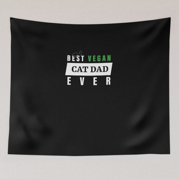 Item preview, Best Vegan Cat Dad Ever designed and sold by ArteSilenziosa.