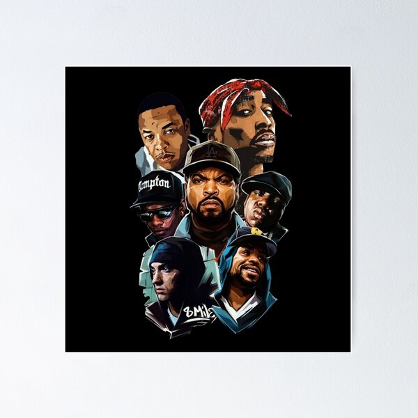 90s 2000s Hip-Hop Rap Legends Poster – Aesthetic Wall Decor