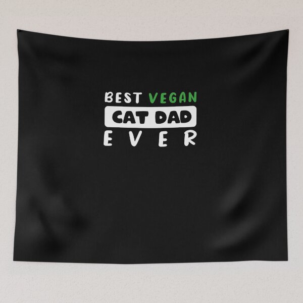 Item preview, Best Vegan Cat Dad Ever designed and sold by ArteSilenziosa.