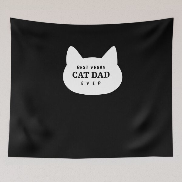 Item preview, Best Vegan Cat Dad Ever designed and sold by ArteSilenziosa.