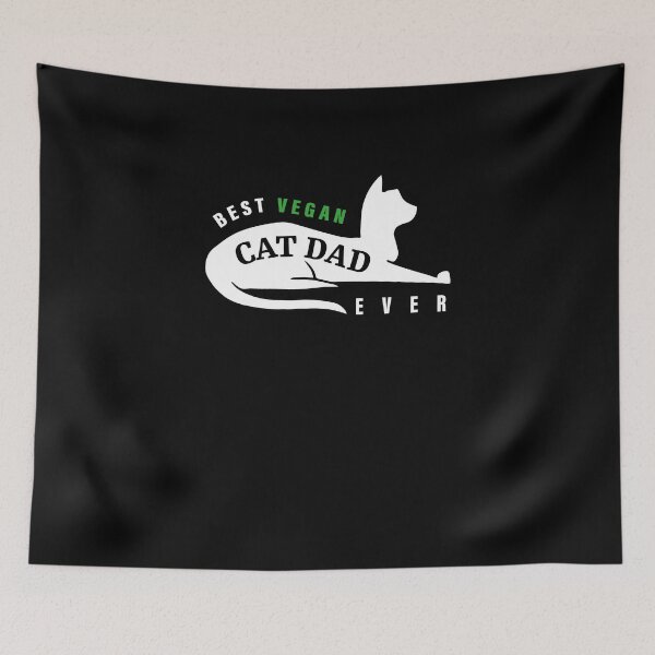 Item preview, Best Vegan Cat Dad Ever designed and sold by ArteSilenziosa.