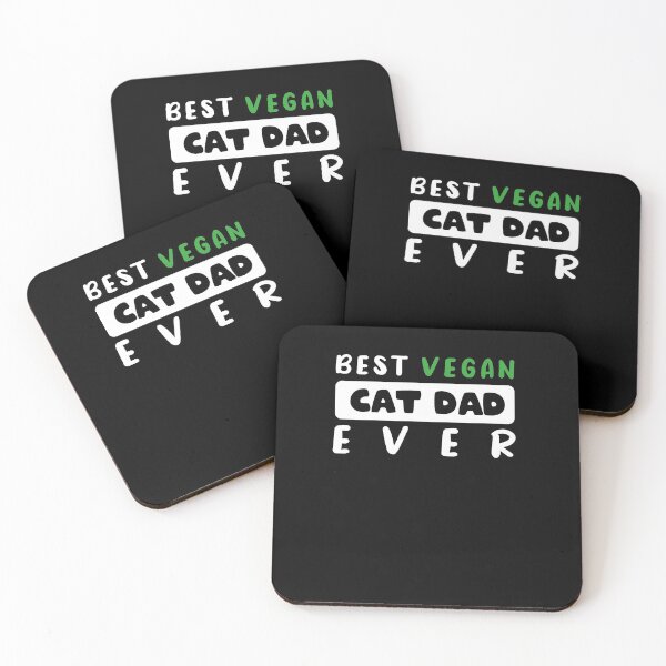 Item preview, Best Vegan Cat Dad Ever designed and sold by ArteSilenziosa.
