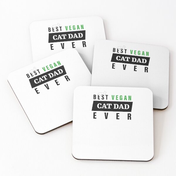 Item preview, Best Vegan Cat Dad Ever designed and sold by ArteSilenziosa.