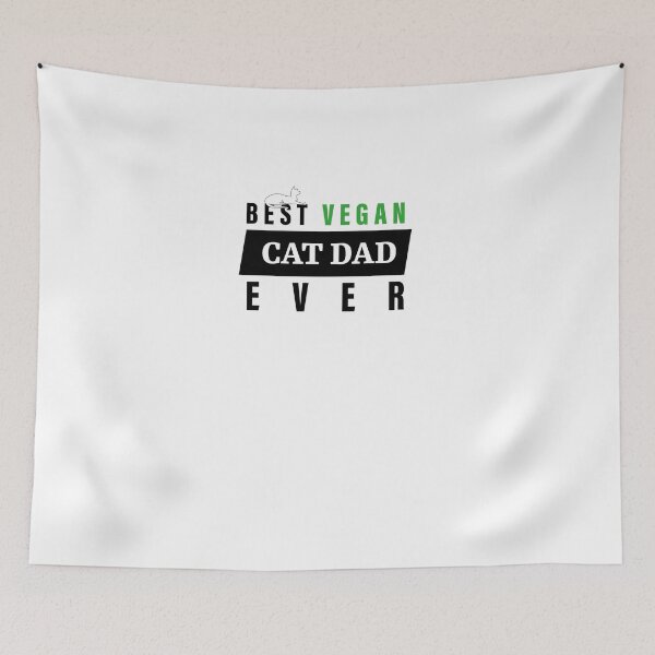Item preview, Best Vegan Cat Dad Ever designed and sold by ArteSilenziosa.