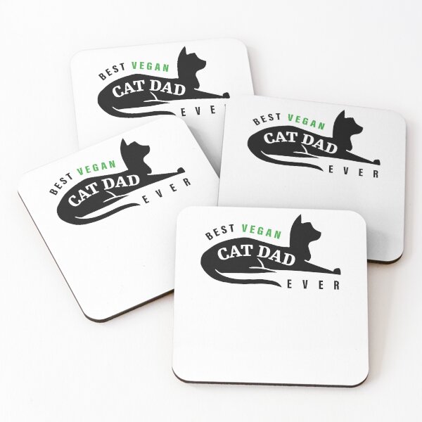 Item preview, Best Vegan Cat Dad Ever designed and sold by ArteSilenziosa.