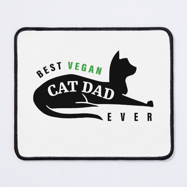 Item preview, Best Vegan Cat Dad Ever designed and sold by ArteSilenziosa.