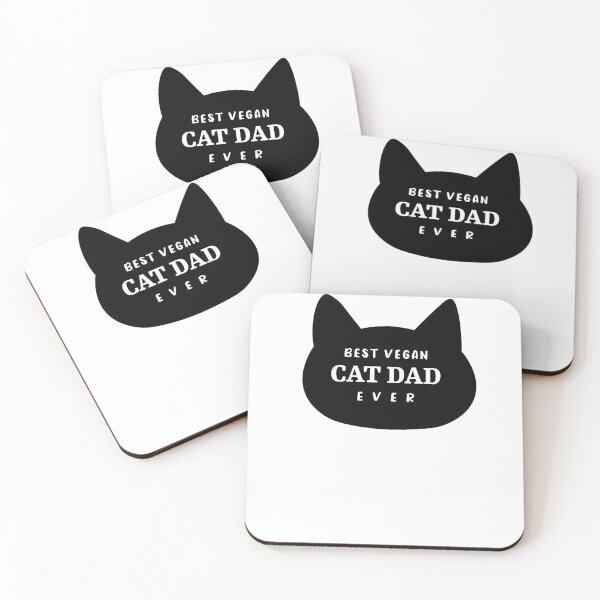 Item preview, Best Vegan Cat Dad Ever designed and sold by ArteSilenziosa.
