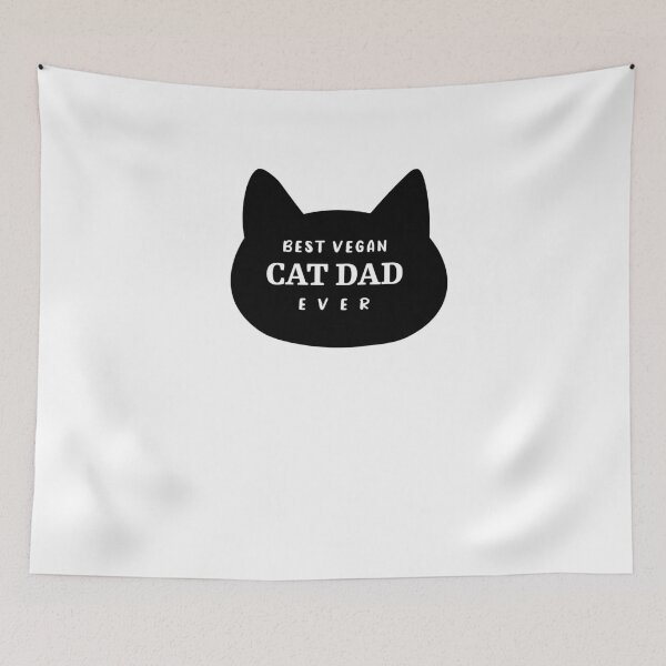 Item preview, Best Vegan Cat Dad Ever designed and sold by ArteSilenziosa.
