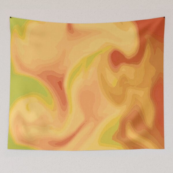 Item preview, Liquify melt texture yellow orange red marble  designed and sold by glowvim.