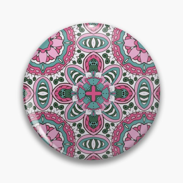Item preview, Abstract Boho Vintage Floral Geometrical Pattern designed and sold by silviaol.