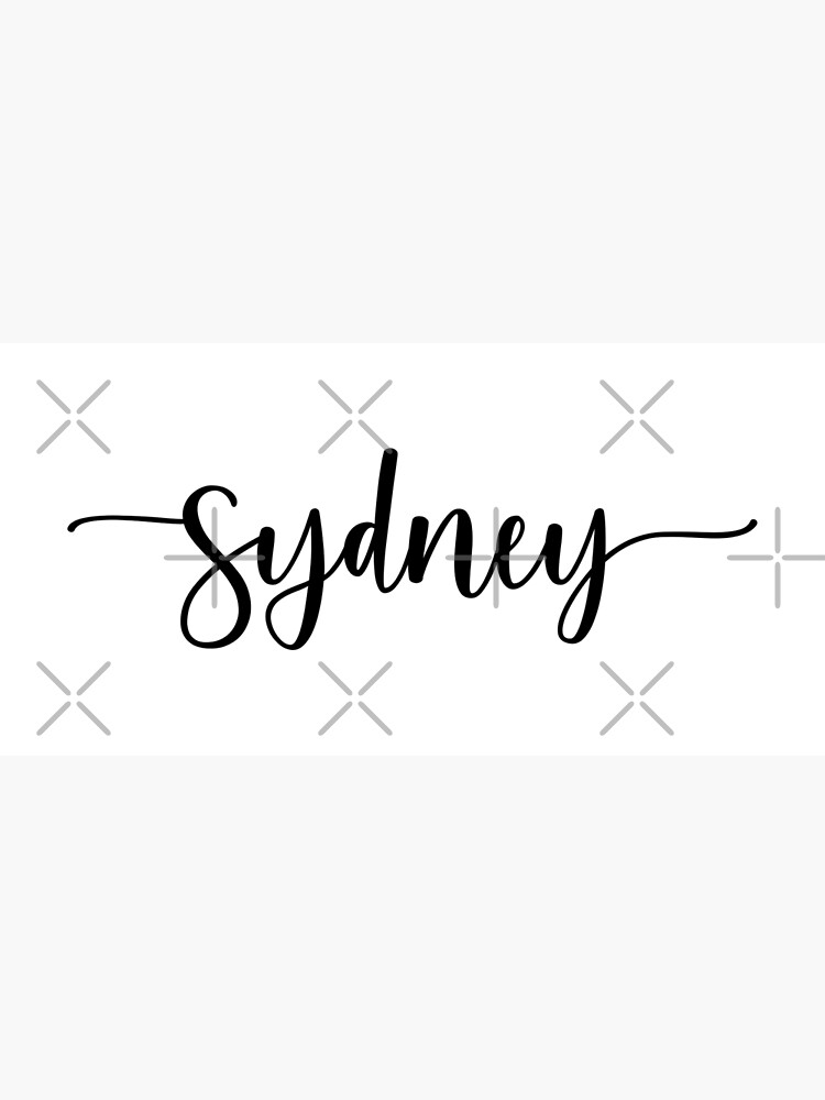 "Sydney Name Label Beautiful Calligraphy" Poster for Sale by sourpanda