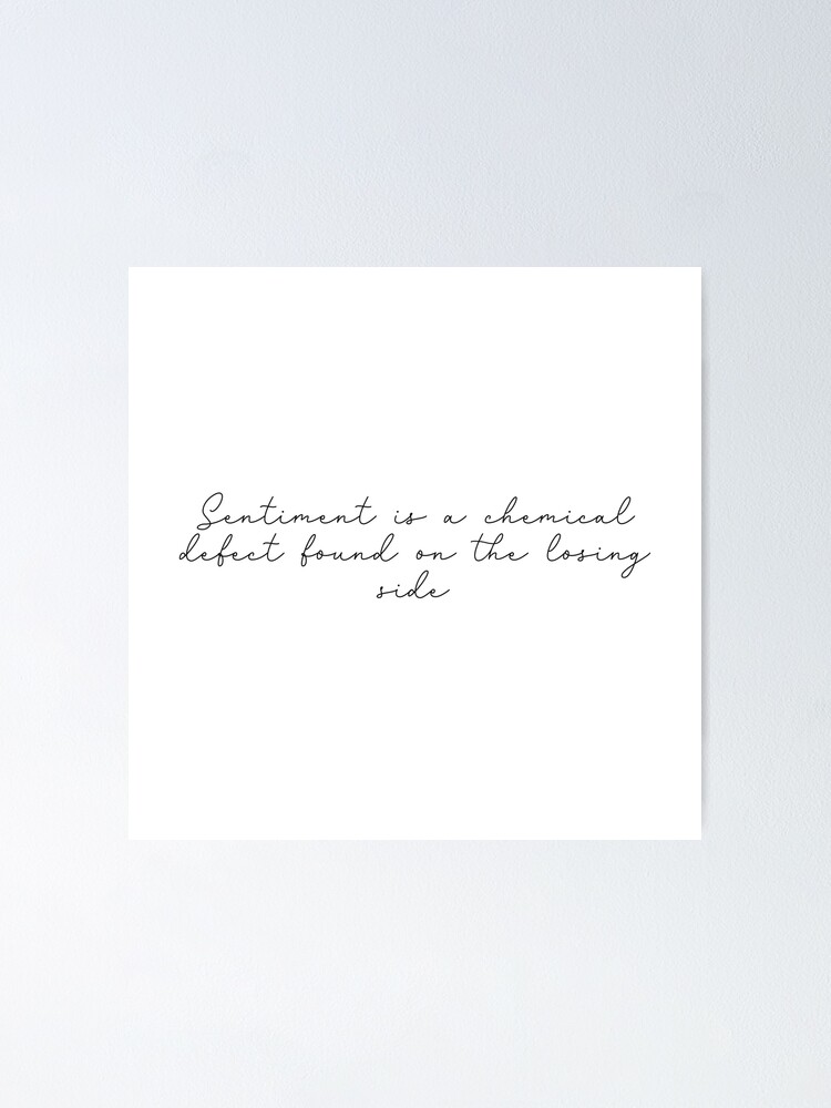 Framed Sherlock Sentiment Is A Chemical Defect Poster Ready To Hang 