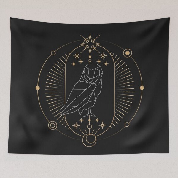 Item preview, Geometric owl astrological tarot card designed and sold by TrendyThings37.