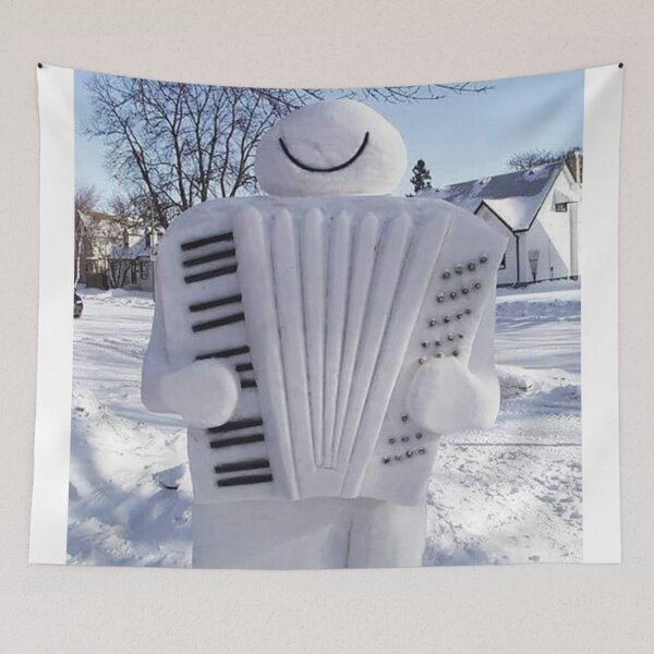 Artikelvorschau, Schneemann spielt Akkordeon entworfen und verkauft von gameshowfan2001.