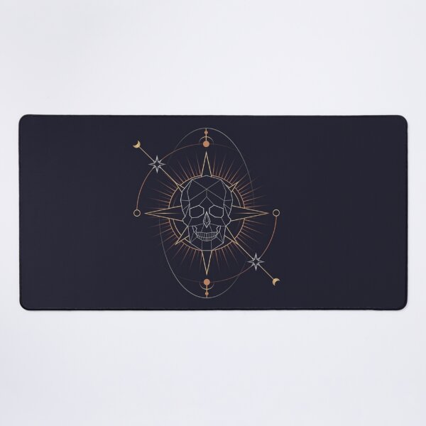 Item preview, Geometric skull astrological tarot card designed and sold by TrendyThings37.